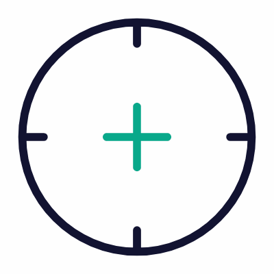 Crosshair, Animated Icon, Outline