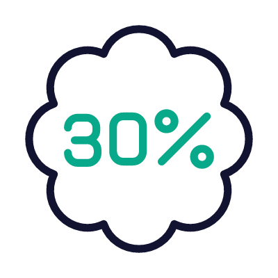Coupon Sale 30%, Animated Icon, Outline