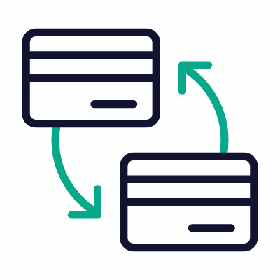 Card Exchange, Animated Icon, Outline