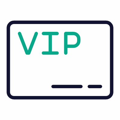 VIP Card, Animated Icon, Outline