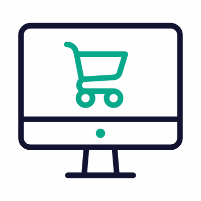Online Shopping, Animated Icon, Outline