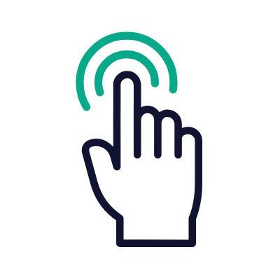 Tap Twice, Animated Icon, Outline