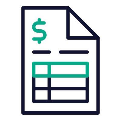 Invoice Dollar, Animated Icon, Outline