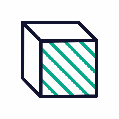 Front 3D, Animated Icon, Outline