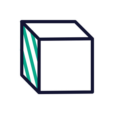 3D Cube, Animated Icon, Outline