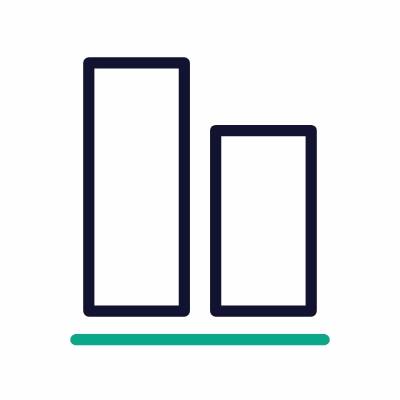 Align Bottom, Animated Icon, Outline