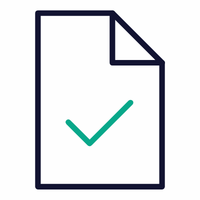 File Check, Animated Icon, Outline