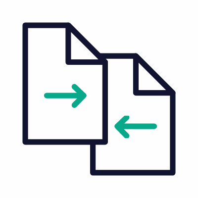 Files Compare, Animated Icon, Outline