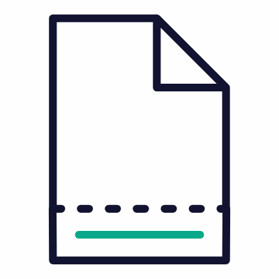 File Footer, Animated Icon, Outline