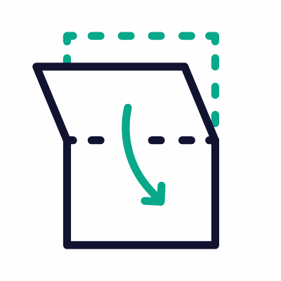File Fold, Animated Icon, Outline
