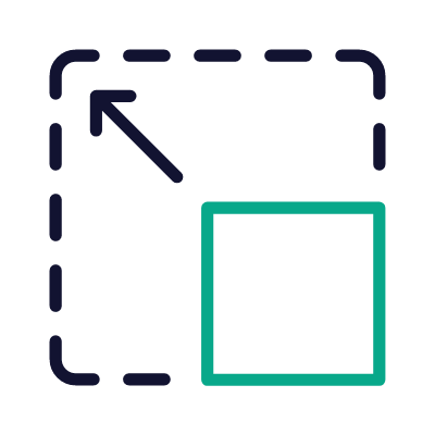 Square Resize, Animated Icon, Outline