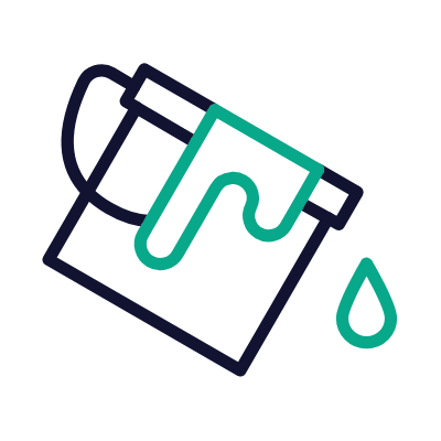 Paint Bucket, Animated Icon, Outline