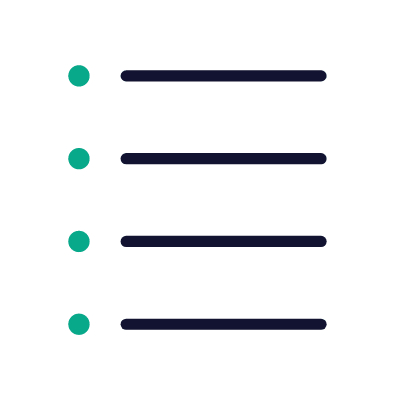 Bullet List, Animated Icon, Outline