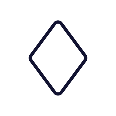 Suit Diamond, Animated Icon, Outline