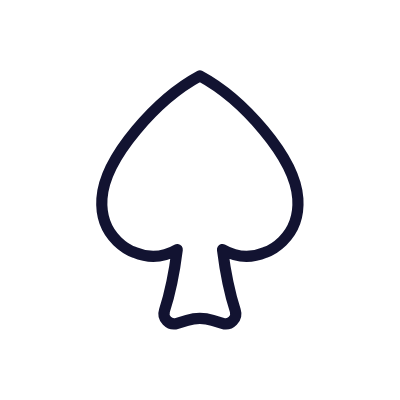 Suit Spade, Animated Icon, Outline