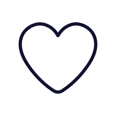 Suit Heart, Animated Icon, Outline