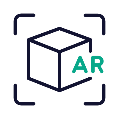 Cube AR, Animated Icon, Outline