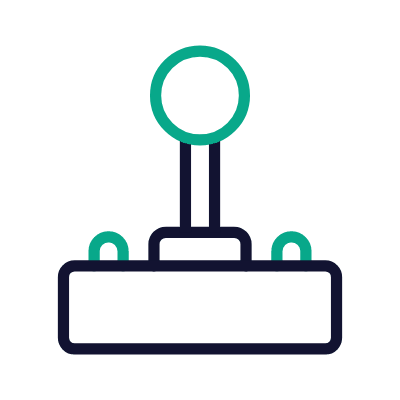 Joystick, Animated Icon, Outline
