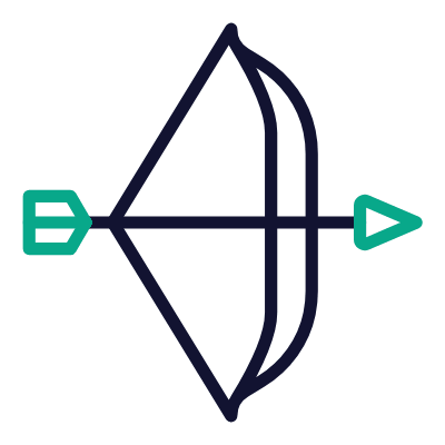 Archery, Animated Icon, Outline