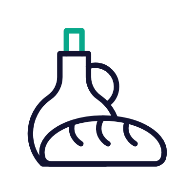 Jug Bread, Animated Icon, Outline
