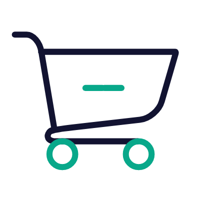 Cart Minus, Animated Icon, Outline