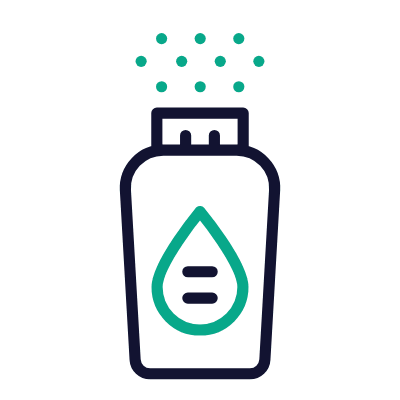Powder, Animated Icon, Outline