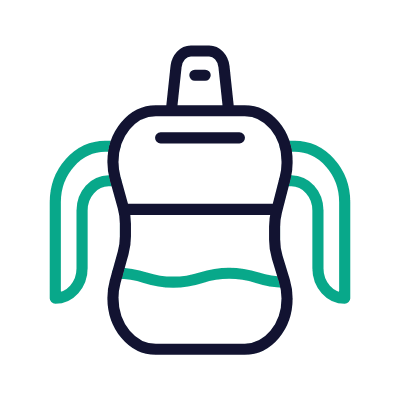 Sippy Cup, Animated Icon, Outline