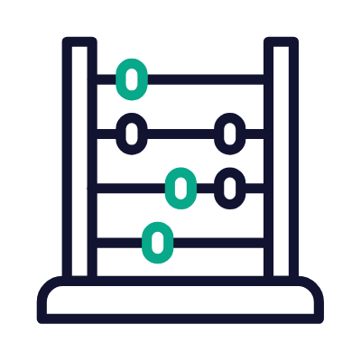 Abacus, Animated Icon, Outline