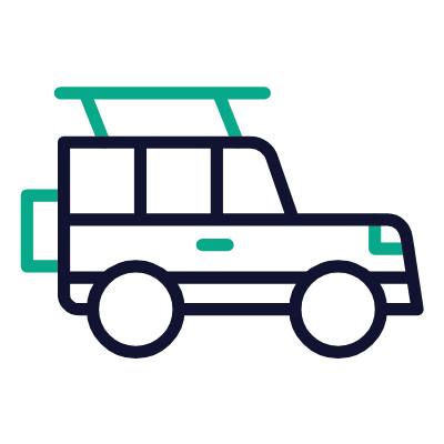 Jeep Safari, Animated Icon, Outline
