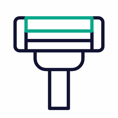 Razor, Animated Icon, Outline