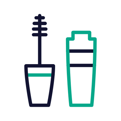 Mascara Eyelash, Animated Icon, Outline