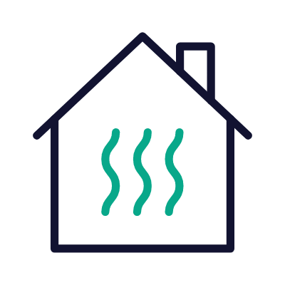 Heating Room, Animated Icon, Outline
