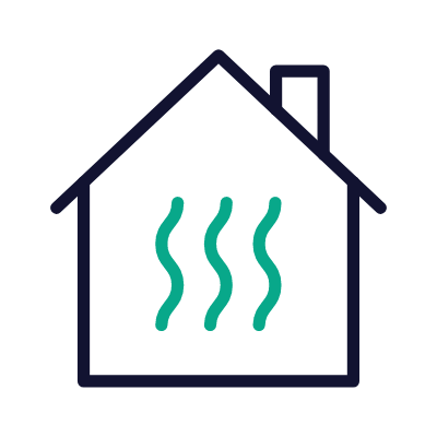 Home Heating, Animated Icon, Outline
