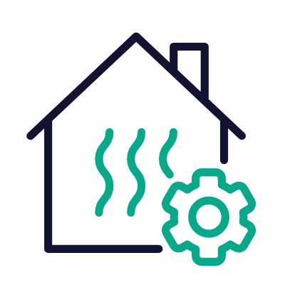 Hom Heating Settings, Animated Icon, Outline