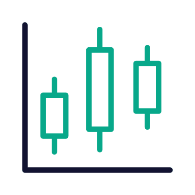 Graph Candlestick, Animated Icon, Outline