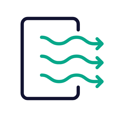 Air Movement, Animated Icon, Outline