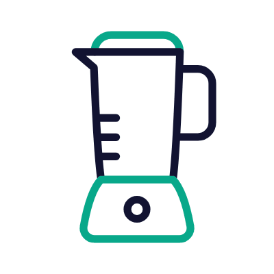 Jug Blender, Animated Icon, Outline