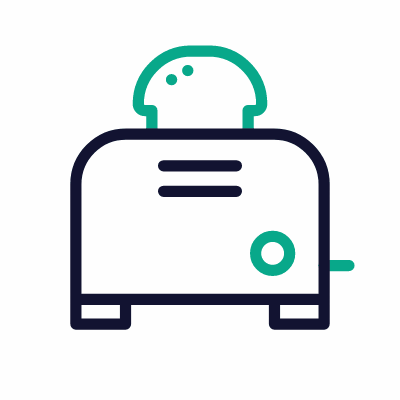 Toaster, Animated Icon, Outline