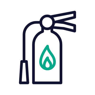 Fire Extinguisher, Animated Icon, Outline