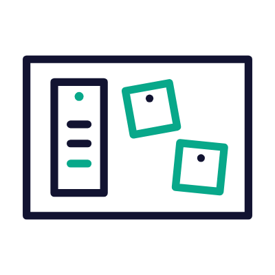 Notice Board, Animated Icon, Outline