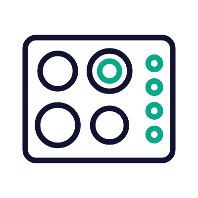 Electric Stove, Animated Icon, Outline
