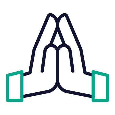 Pray, Animated Icon, Outline