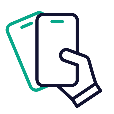 Phone Shaking, Animated Icon, Outline