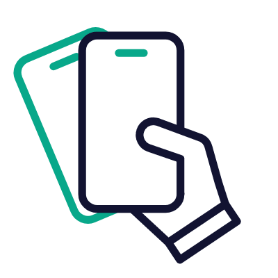 Shake Phone, Animated Icon, Outline