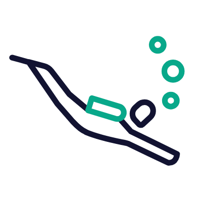 Scuba Diving, Animated Icon, Outline