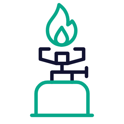 Camping Gas, Animated Icon, Outline