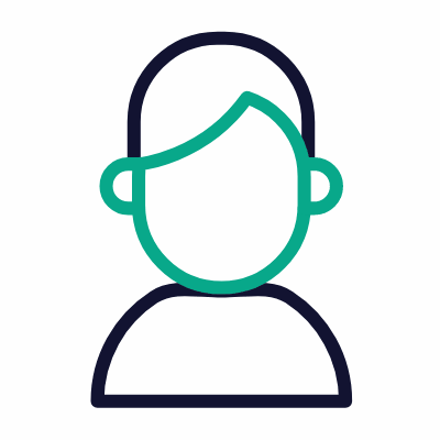 Avatar Man, Animated Icon, Outline