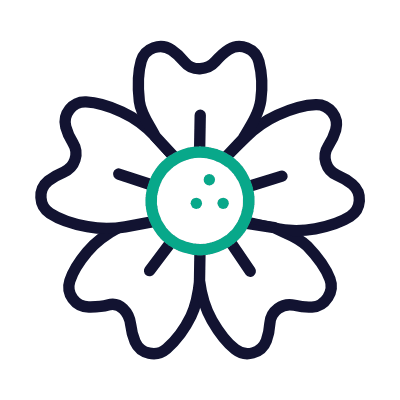 Flower, Animated Icon, Outline