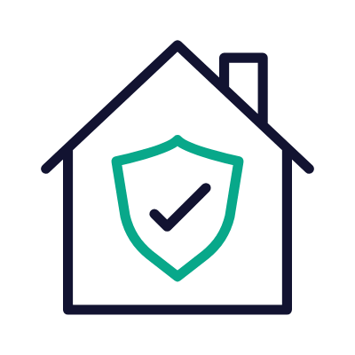 Home Shield, Animated Icon, Outline