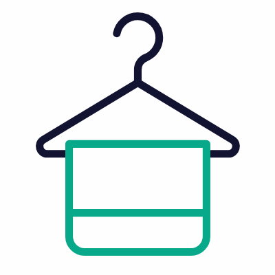 Hanger Cloth, Animated Icon, Outline